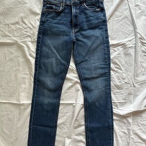 MOTHER Blue Straight Jeans with Classic Denim Style